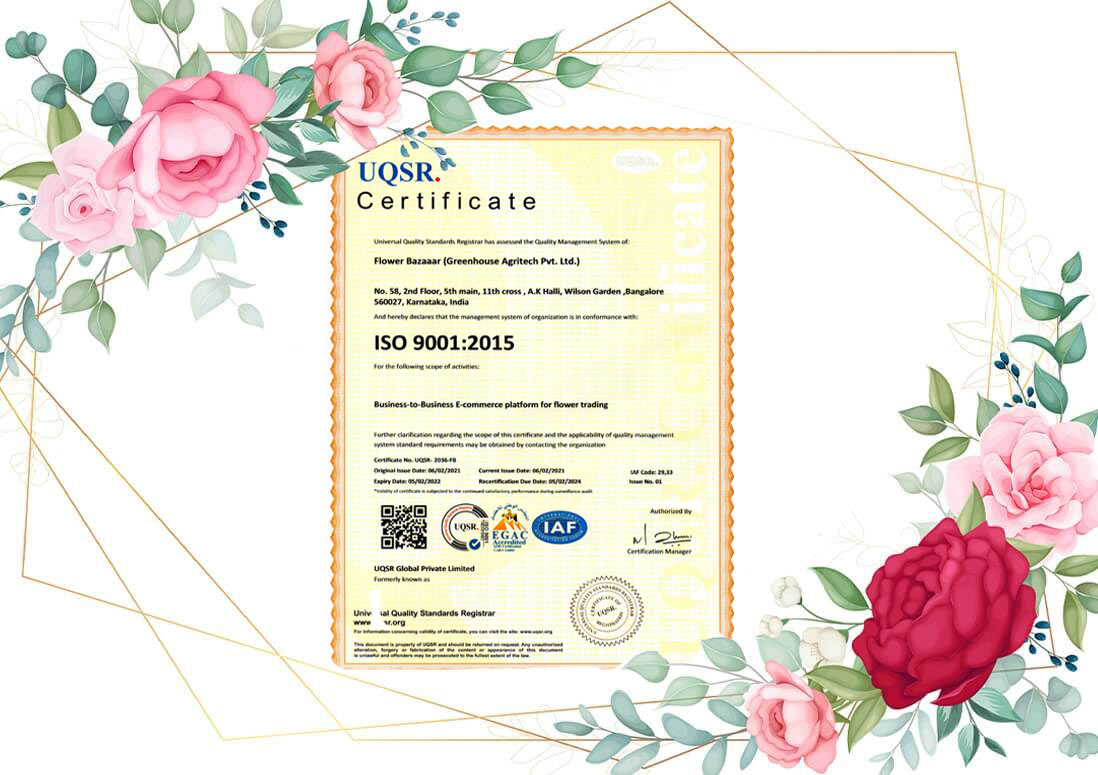 FLOWER BAZAAAR ISO Certificates